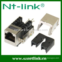 90 degree cat6 keystone jack,rj45 metal jack,female jack in hot selling